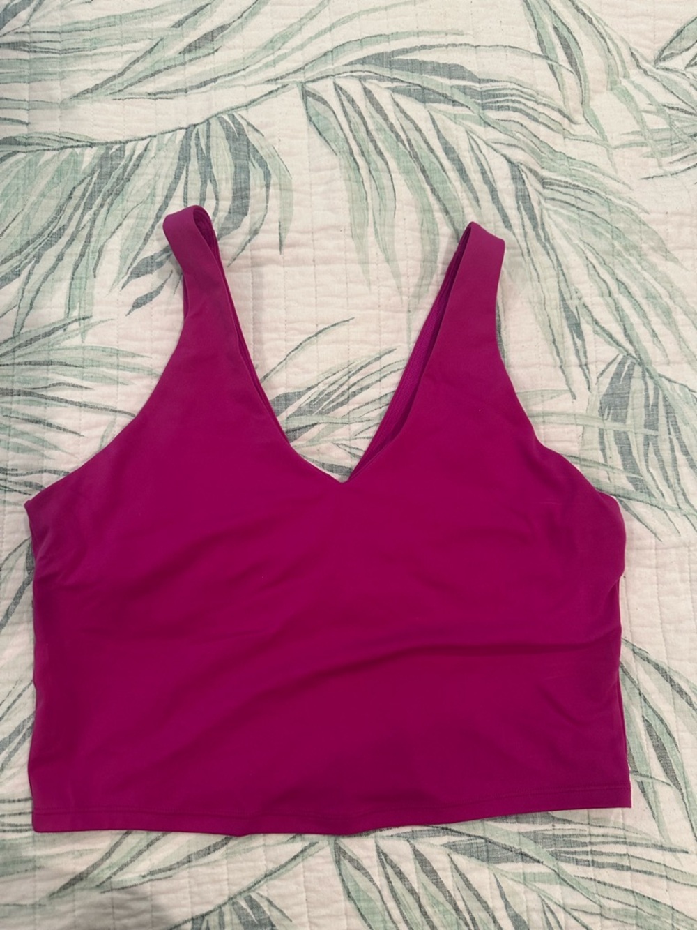 all in motion Magenta V-Neck Cropped Tank